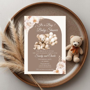 Bär Baby Shower Junge Einladung