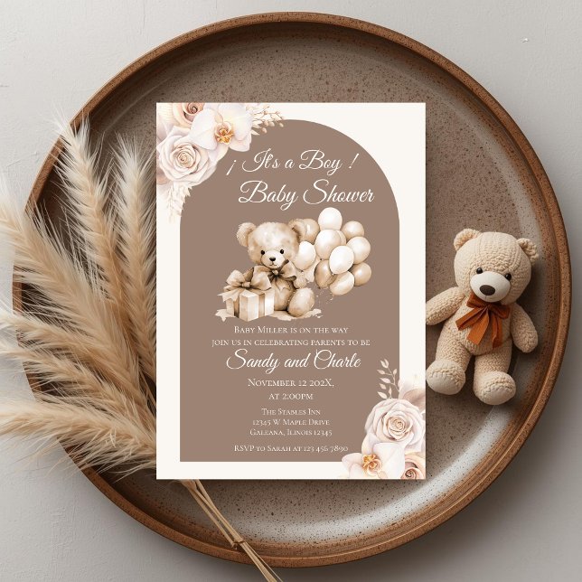 Bär Baby Shower Junge Einladung (Von Creator hochgeladen)