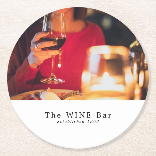 Bar, Bar Wein/Weingut Runder Pappuntersetzer (Vorderseite)