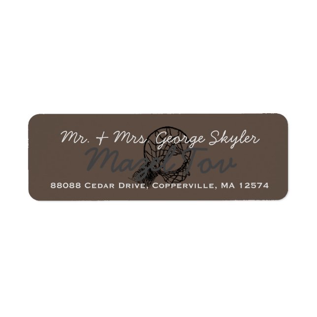 Bar Bat Mitzvah Basketball Rücksendeadresse (Vorne)