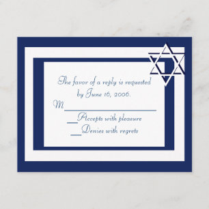 Bar/Bat Mitzvah Einladung RSVP-Karten