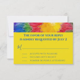 Bar Bat Mitzvah Einschließung RSVP Karten Farbige