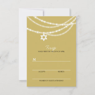 Bar / Bat mitzvah Étincelles Star Of David RSVP Ca