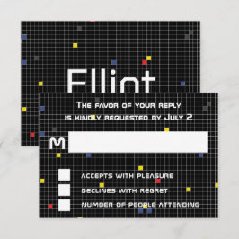 Bar Bat Mitzvah Game On RSVP Karte