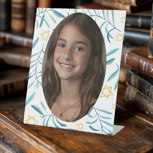 Bar Bat Mitzvah Jewish Wedding Botanicals Custom Sockelschild