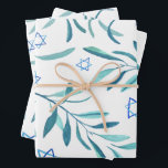 Bar Bat Mitzvah Jewish Wedding Hanukkah Custom Geschenkpapier Set<br><div class="desc">Perfektes Packpapier für eine Fledermausmitzvah, Bar mitzvah, jüdische Hochzeit, jüdische Feiertage oder andere jüdische Feiern! Handgemachte Aquarellkunst für Sie! Vollständig anpassbar! Klicken Sie auf "Bearbeiten mit dem Entwurfstool", um Text hinzuzufügen, Farben und Einstellungen anzupassen. VIELEN DANK FÜR DIE UNTERSTÜTZUNG UNABHÄNGIGER KÜNSTLER! Alle Kunstwerke und Designs werden von mir erstellt. Ich...</div>
