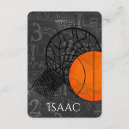 Bar Bat Mitzvah RSVP Card Basketball Thema Karte
