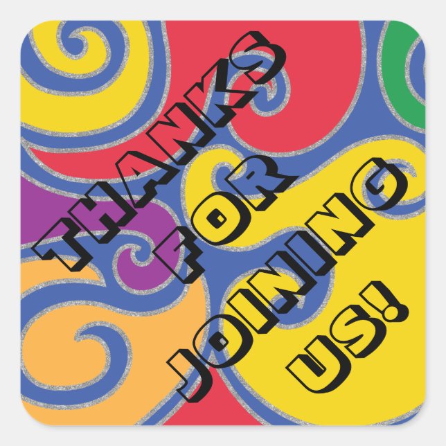 Bar Bat Mitzvah Silvery Wirbel Square Sticker (Vorderseite)