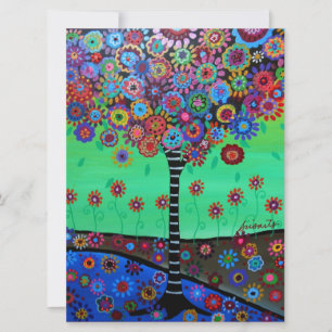 Bar Bat mitzvah TREE DES invitations LIFE
