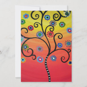 Bar bat mitzvah TREE OF LIFE EINLADUNGEN