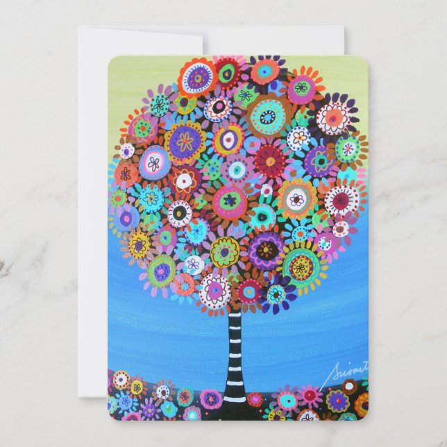 Bar bat mitzvah TREE OF LIFE EINLADUNGEN (Vorderseite)