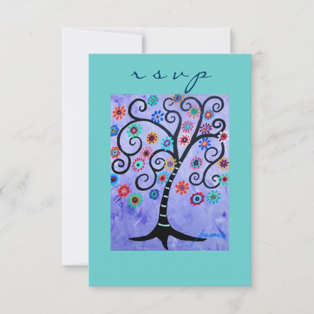 Bar Bat Mitzvah UAWG RSVP Karte (Vorderseite)