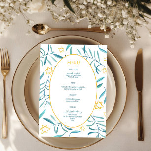 Bar Bat Mitzwa jüdische Hochzeit Botanik individue Menükarte