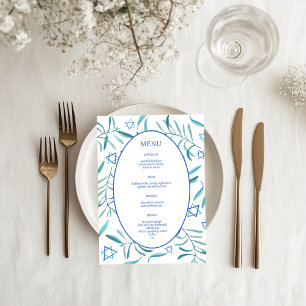 Bar Bat Mitzwa jüdische Hochzeit Botanik individue Menükarte