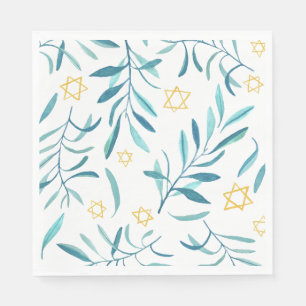 Bar Bat Mitzwa Jüdische Hochzeit Chanukka Aquarell Serviette