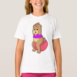 Bär bei Fitness mit Übungsball.PNG T-Shirt
