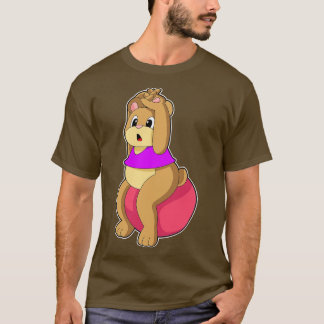 Bär bei Fitness mit Übungsball T-Shirt