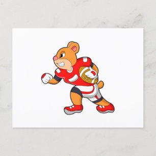 Bär bei Football-Sportarten Postkarte