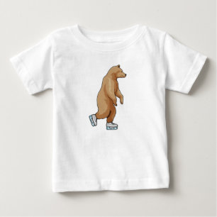 Bär bei Ice Skaten mit Ice-Skaten Baby T-shirt
