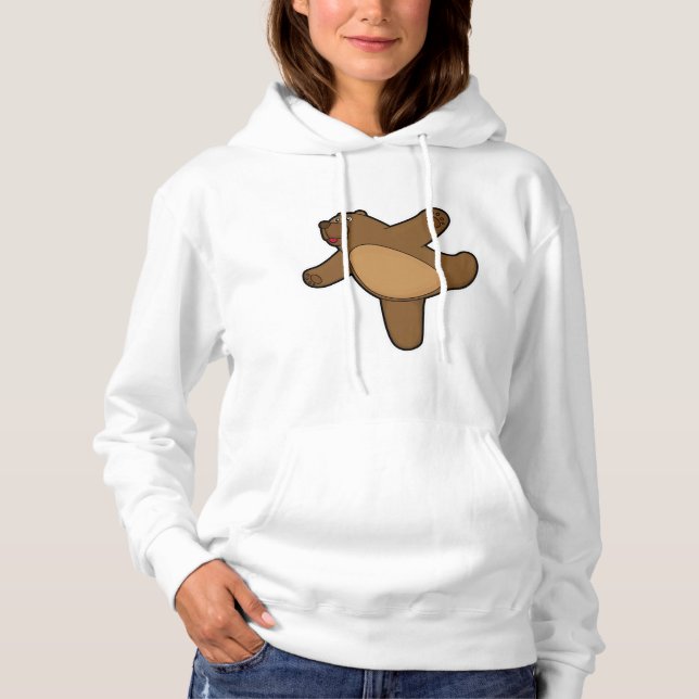 Bär bei Yoga Stretching-Übung Hoodie (Vorderseite)