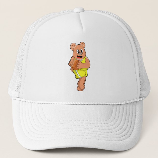 Bär beim Basketball Sports Truckerkappe (Vorderseite)