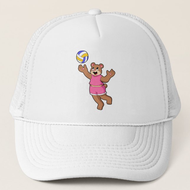 Bär beim Volleyball-Sport Truckerkappe (Vorderseite)