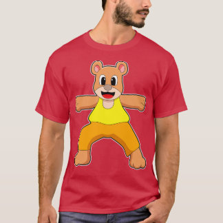 Bär beim Yoga im Stehenden T-Shirt