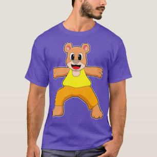 Bär beim Yoga im Stehenden T-Shirt