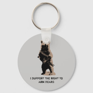 Bär bewaffnet Grizzlybären Schlüsselanhänger