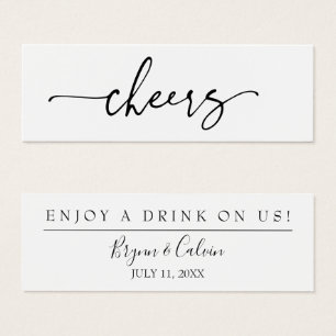 Bar Billet Mariage Réception Carte de boisson