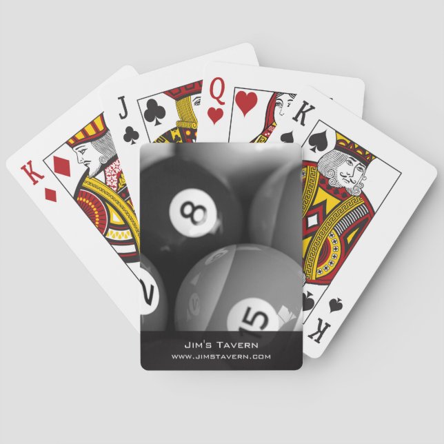 Bar & Billiards Werbekarten für Unternehmen Spielkarten (Rückseite)