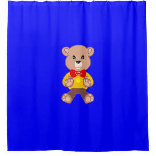 Bär Blau Duschvorhang