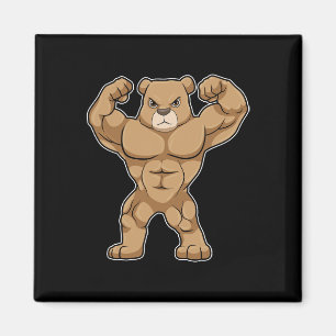 Bär Bodybuilder Bodybuilding Sport Magnet