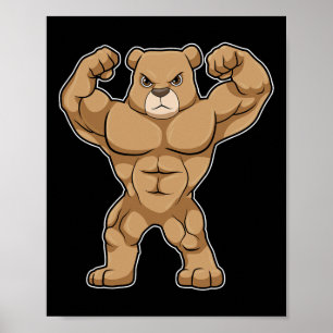 Bär Bodybuilder Bodybuilding Sport Poster