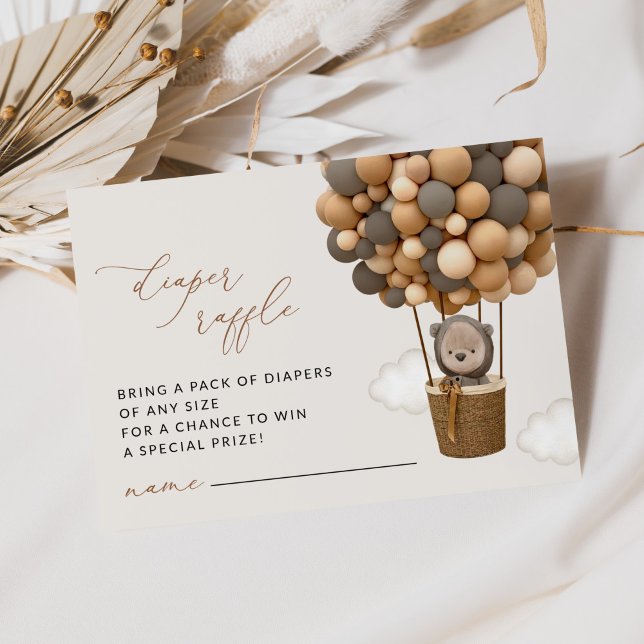 Bär, Braunballons, Windschutzscheibe für Babydusch Begleitkarte (Von Creator hochgeladen)