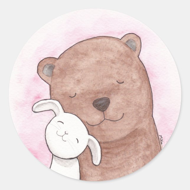 Bär & Bunny Sticker Süße Tier Bär & Bunny (Vorderseite)