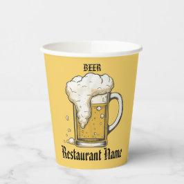 Bar Business vintage beer logo shop Pappbecher