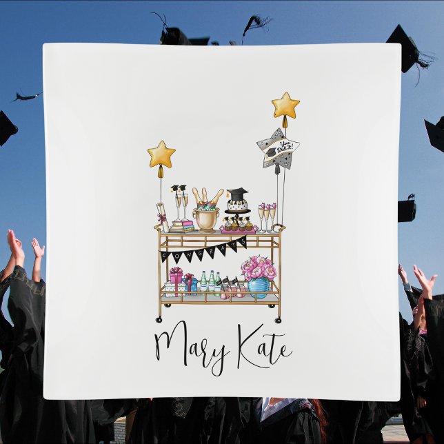 Bar Cart Abschluss Class of Lässig Script Custom Serviette (Von Creator hochgeladen)