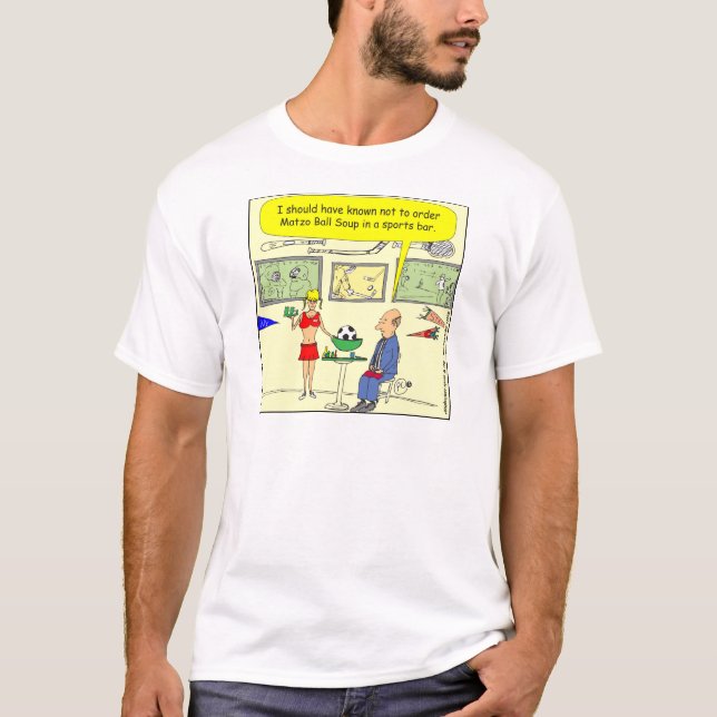 Bar-Cartoon mit 307 Matzoball-Sport T-Shirt (Vorderseite)