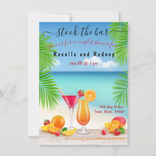 Bar Cocktails Paare Dusche Einladung lagern