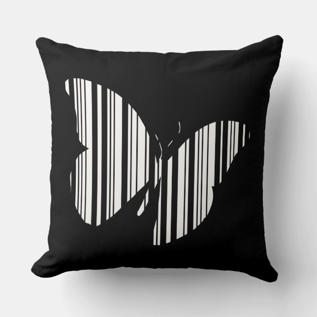 BAR CODE-Butterfets-Musterdesign Kissen (Vorderseite)