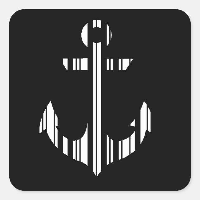 BAR CODE-Codemuster für ANCHOR Quadratischer Aufkleber (Vorderseite)