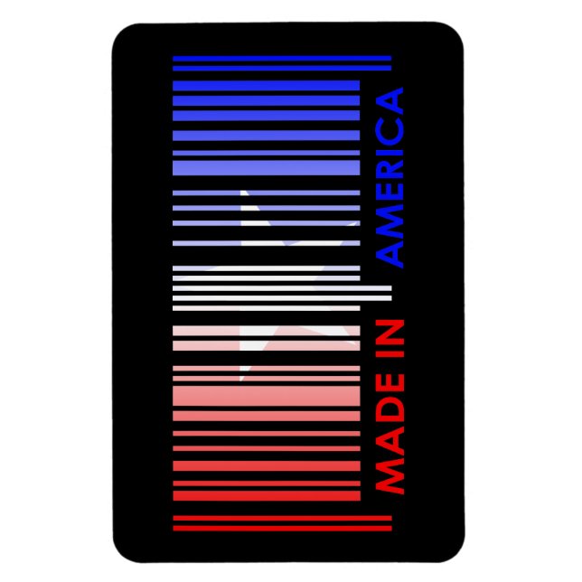 Bar Code Design der amerikanischen Flagge Magnet (Vertikal)