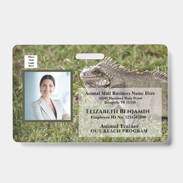Bar-Code für Logos für Fotos von Mitarbeitern Ausweis (Vorderseite)