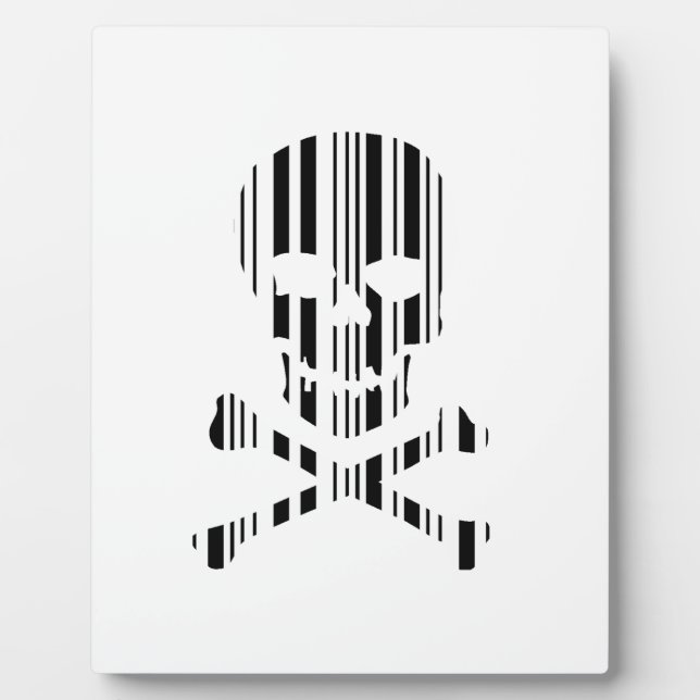 BAR CODE FÜR SKULL UND KREUZELN Giftstempel Fotoplatte (Vorderseite)
