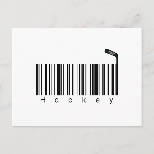 Bar Code Hockey Postkarte (Vorderseite)