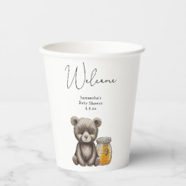 Bär danke Ihnen Babydusche Pappbecher