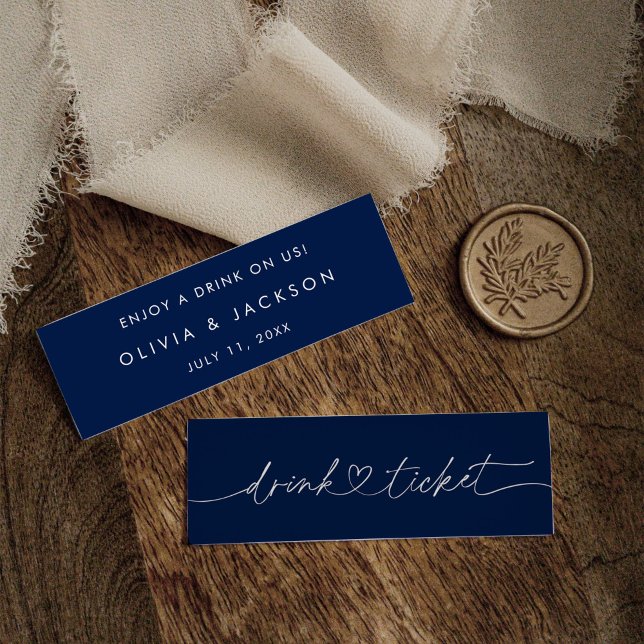 Bar Drink Ticket Wedding Getränke Token Card O100 (Von Creator hochgeladen)