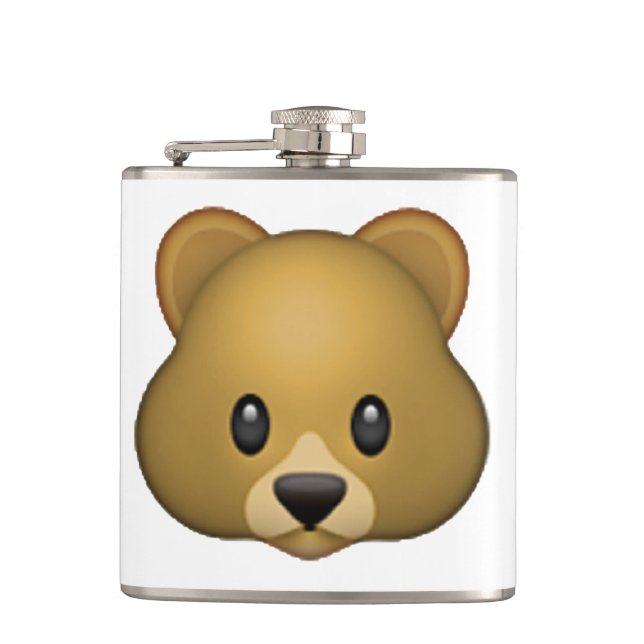 Bär - Emoji Flachmann (Vorderseite)
