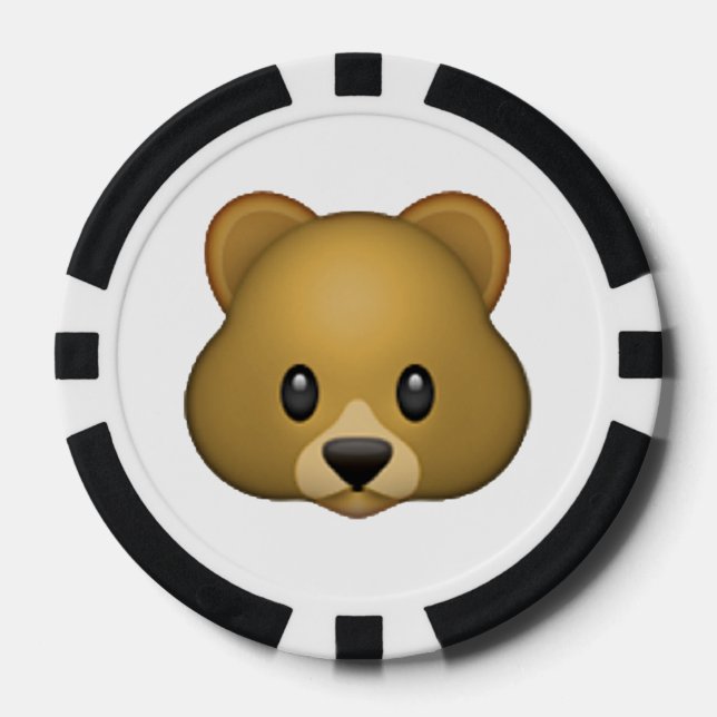 Bär - Emoji Pokerchips (Vorderseite)